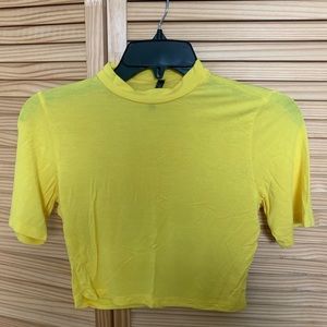 Yellow crop top